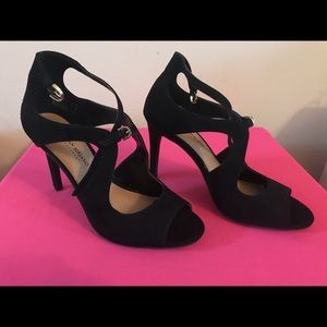 Black High Heel Shoes, Open Toe